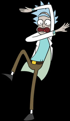 Rick Sanchez Freaked Out Expression PNG image with transparent background