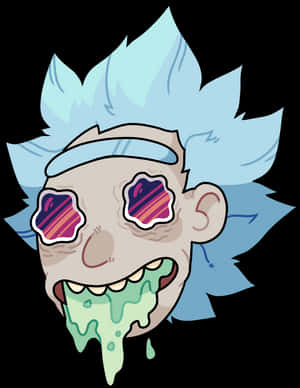 Rick Sanchez Portal Goggles Illustration PNG image with transparent background
