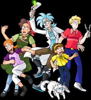 Rickand Morty Characters Adventure PNG image with transparent background
