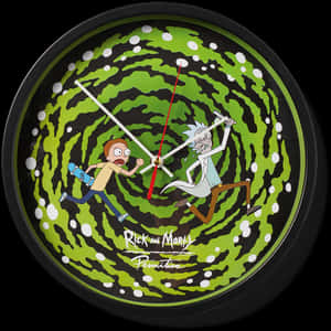 Rickand Morty Portal Wall Clock PNG image with transparent background