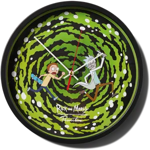 Rickand Morty Portal Wall Clock PNG Image