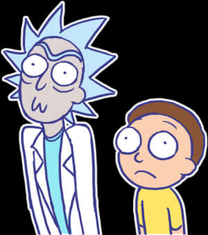 Rickand Morty Standing Together PNG image with transparent background