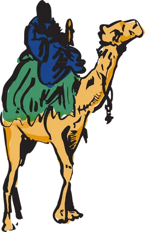 Rider_on_ Camel_ Illustration.png PNG Image