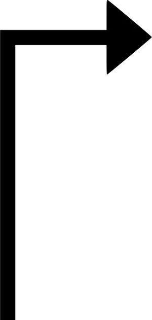 Right Angle Arrow Direction Sign PNG Image