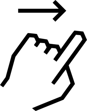 Right Arrow Over Michigan Outline PNG Image