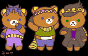 Rilakkuma_ Characters_ Costumed_ Illustration PNG image with transparent background