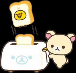 Rilakkuma Toasterand Toast PNG image with transparent background