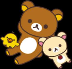 Rilakkumaand Friends Cartoon PNG image with transparent background