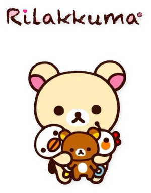 Rilakkumaand Friends Cute Illustration PNG Image