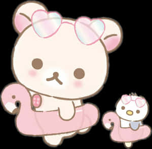 Rilakkumaand Friends Cute Illustration PNG image with transparent background