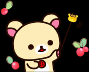 Rilakkumawith Chick Balloonand Cherries PNG image with transparent background