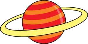 Ringed Planet Graphic Illustration PNG Image