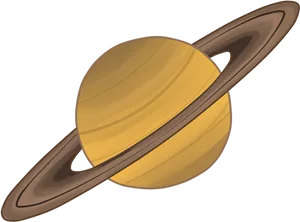 Ringed Planet Illustration PNG Image