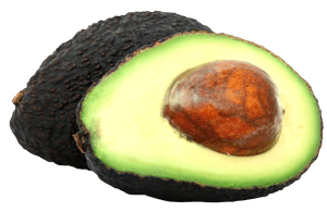 Ripe Avocado Half PNG with transparent background