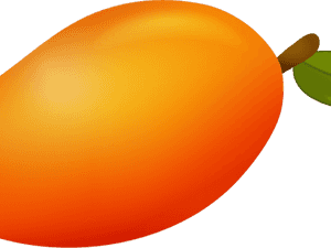 Ripe Mango Cartoon Illustration PNG with transparent background