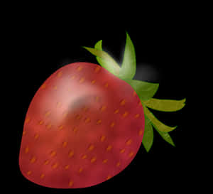Ripe Strawberry Illustration PNG image with transparent background