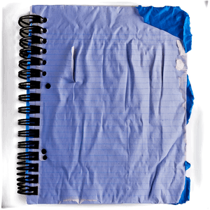Ripped Notebook Page PNG evm PNG