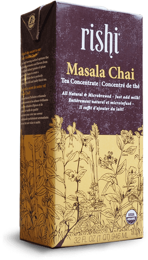 Rishi Masala Chai Tea Concentrate Package PNG with transparent background