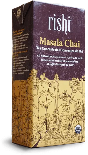 Rishi Masala Chai Tea Concentrate Package PNG Image