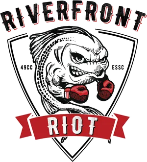 Riverfront Riot Fish Boxing Logo PNG Image