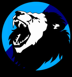 Roaring Lion Graphic PNG image with transparent background