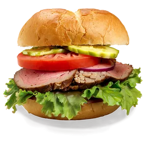 Roast Beef Sub Sandwich Png Wsj46 PNG Image