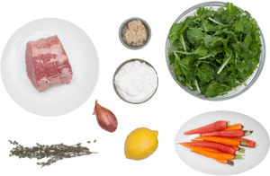 Roast Beefand Horseradish Ingredients PNG with transparent background