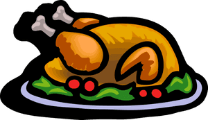 Vector Illustration Of Traditional Thanksgiving And - Thanksgiving Turkey Dinner Clipart, HD Png Download PNG image with transparent background