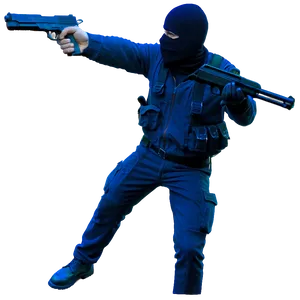 Robber With Gun Png Hes PNG Image