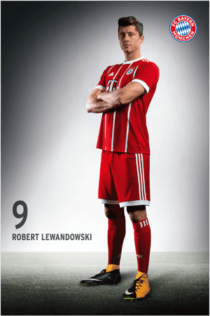 Robert Lewandowski F C Bayern Portrait PNG image with transparent background