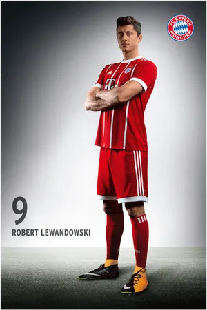 Robert Lewandowski F C Bayern Portrait PNG Image