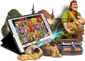 Robin Hood Mobile Slot Game PNG Image