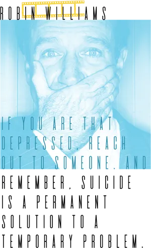 Robin Williams Mental Health Awareness PNG Image