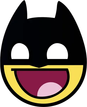 Roblox Batman Smile Face Graphic PNG Image