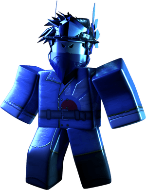 Roblox Blue Character Render PNG image with transparent background