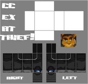 Roblox_ Character_ Template_ Thief PNG Image