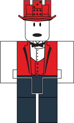 Roblox Characterin Formal Attire PNG Image