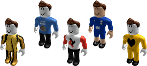 Roblox Characters Variety Outfits PNG image with transparent background