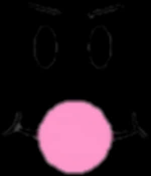 Roblox Face Blurry Pink Bubble Gum PNG
