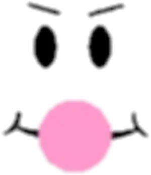 Roblox Face Blurry Pink Bubble Gum PNG Image