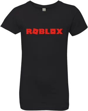 Roblox Logo Black T Shirt PNG Image