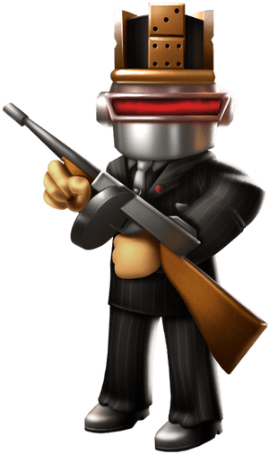 Roblox Mafia Boss Character PNG image with transparent background