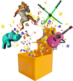 Roblox Mystery Box Reveal PNG image with transparent background
