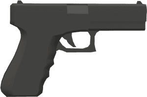 Roblox Styled Handgun Graphic PNG image with transparent background