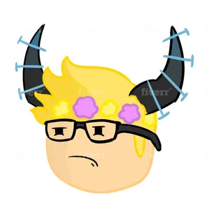 Roblox Yellow Hair Facewith Glassesand Flowers PNG Image