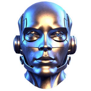 Robot Head Blueprint PNG owj PNG