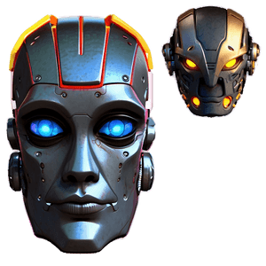 Robot Head Design PNG thd PNG