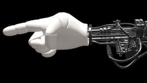 Robotic Hand Pointing Gesture PNG image with transparent background