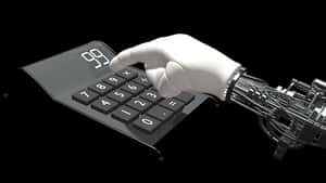 Robotic Hand Using Flexible Calculator PNG image with transparent background