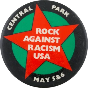 Rock Against Racism Button PNG Image